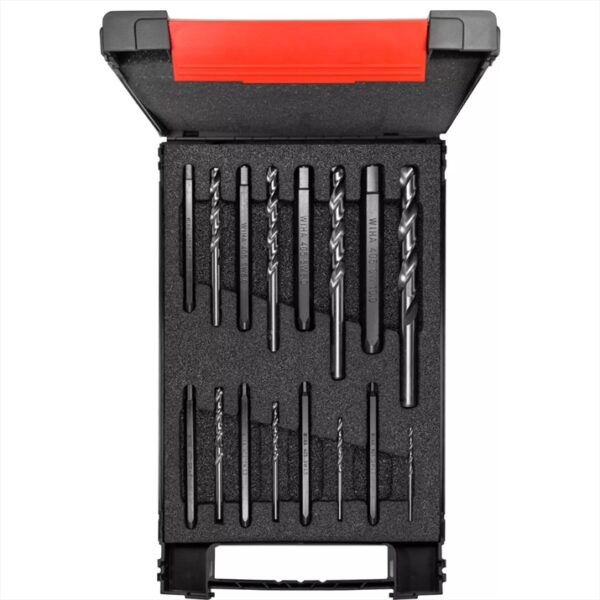 WIHA Screw extractor set Hex, 17-pcs. with spiral drill bit incl. box