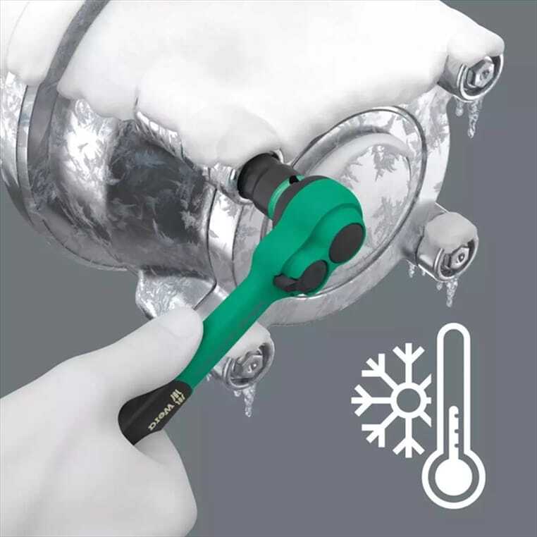 WERA 8100 SB 12 Zyklop Comfort Ratchet set, reversing lever, 3/8 drive, metric, 16 pieces