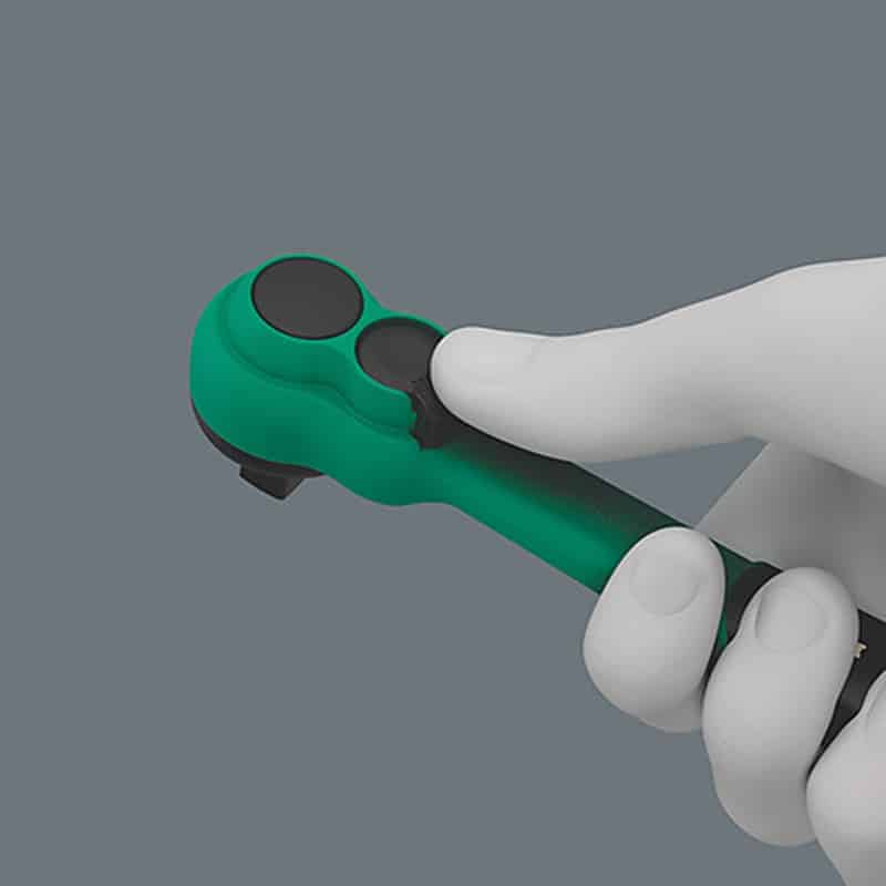 WERA 8100 SB 12 Zyklop Comfort Ratchet set, reversing lever, 3/8 drive, metric, 16 pieces