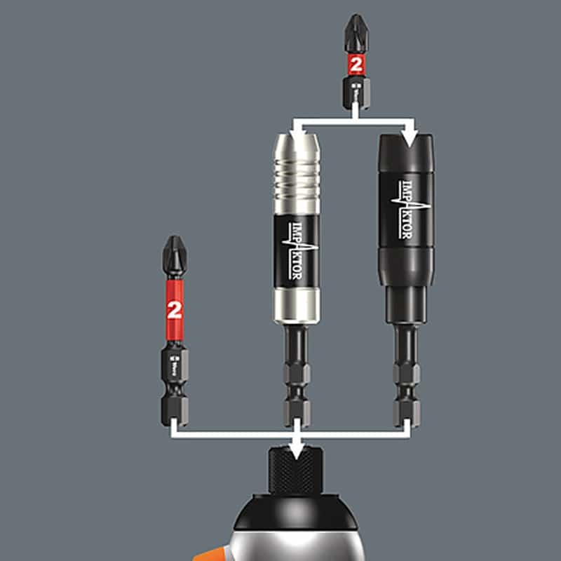 WERA 897/4 IMP Impaktor holder with retaining ring and magnet
