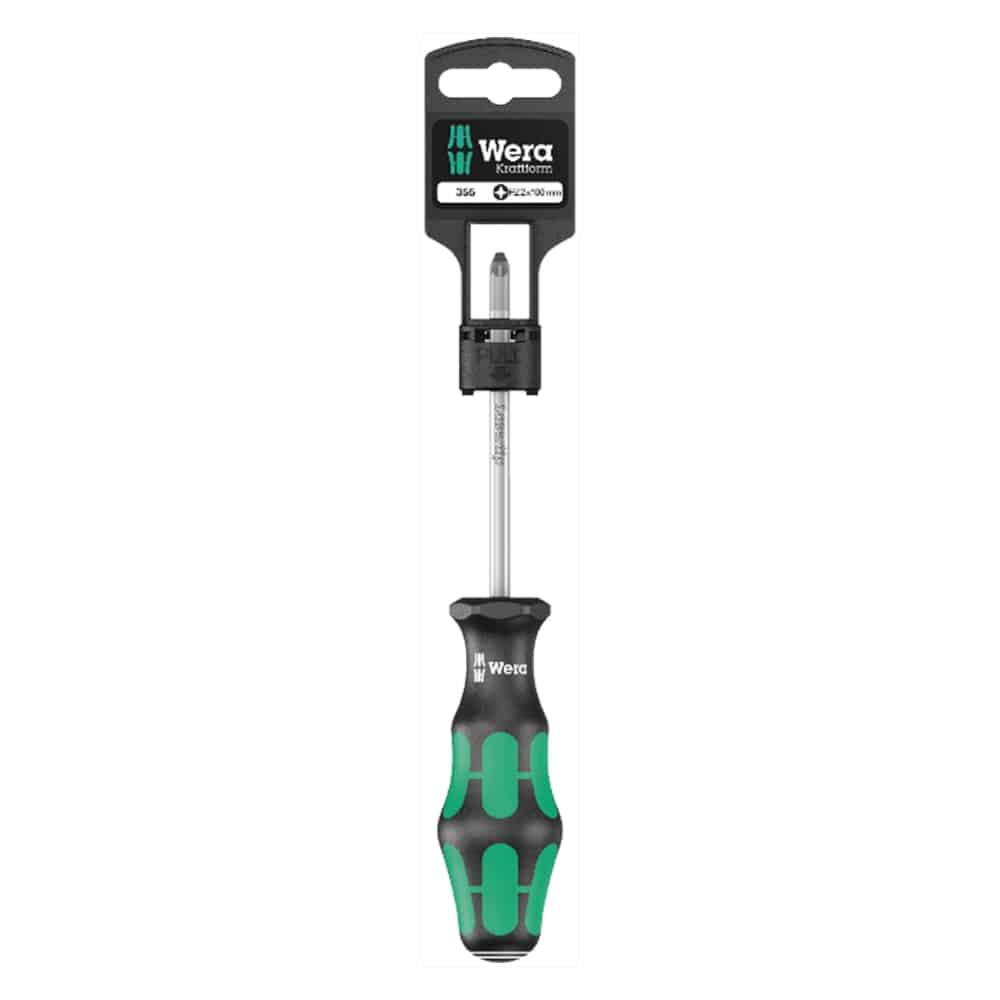 WERA 355 PZ 2 x 100 mm SB Screwdriver for Pozidriv screws
