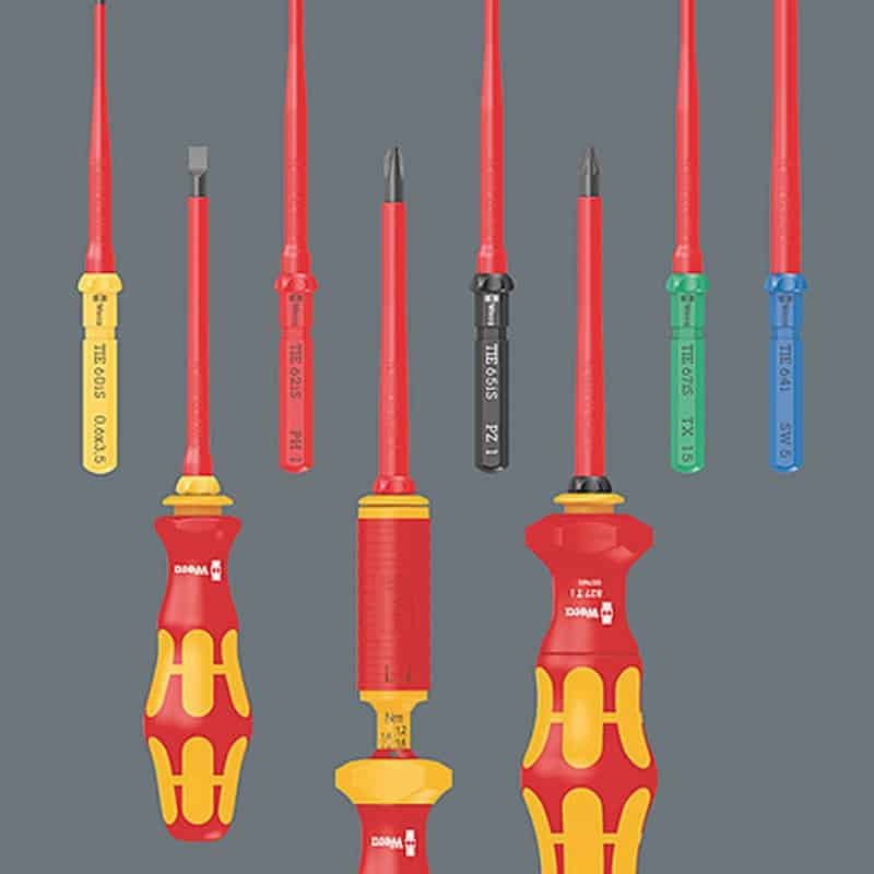WERA  Kraftform Kompakt W 1 Maintenance Bit set with handle and inter-changeable blades