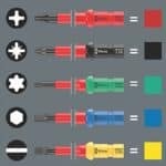 WERA  Kraftform Kompakt W 1 Maintenance Bit set with handle and inter-changeable blades