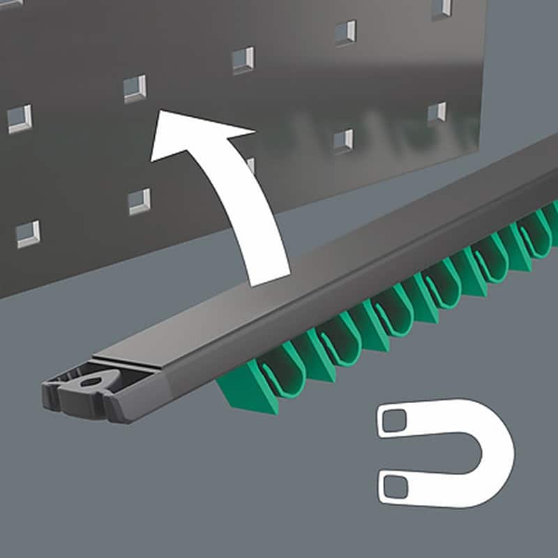 WERA 9610 Joker Magnetic rail for up to 11 spanners, empty
