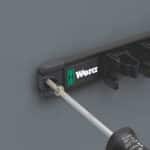 WERA 9611 Magnetic rail Kraftform screwdriver for up to 9 Kraftform screwdrivers, empty