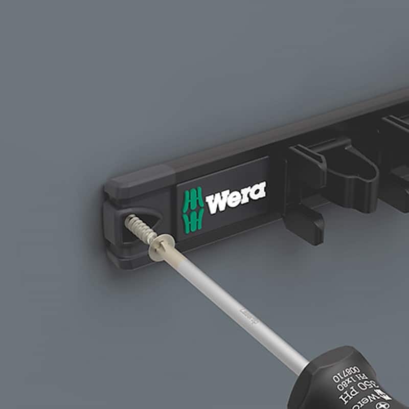 WERA 9611 Magnetic rail Kraftform screwdriver for up to 9 Kraftform screwdrivers, empty