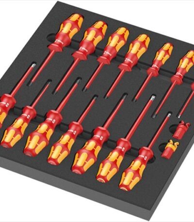 WERA 9711 Foam insert VDE screwdriver set 1 VDE-insulated screwdriver set, 16-pieces