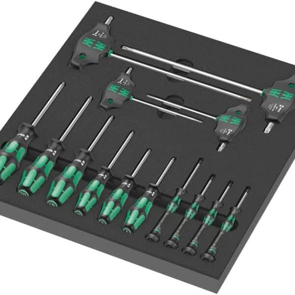 WERA 9712 Foam insert TORX HF screwdriver set 1 Screwdriver set with holding function, 14-pieces