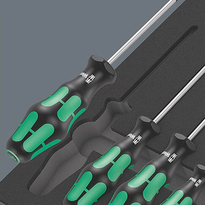 WERA 9712 Foam insert TORX HF screwdriver set 1 Screwdriver set with holding function, 14-pieces