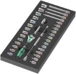 WERA 9720 Einlage 8000 A ZyklopSet 1 Zyklop ratchet set, 1/4, 37-pieces