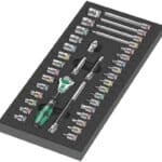 WERA 9720 Einlage 8000 A ZyklopSet 1 Zyklop ratchet set, 1/4, 37-pieces