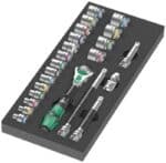 WERA  9721 Foam insert 8000 B Zyklop 3/8 ratchet set 1 Zyklop ratchet set, 3/8, 23-pieces