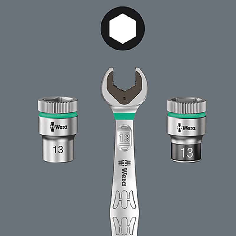 WERA  9721 Foam insert 8000 B Zyklop 3/8 ratchet set 1 Zyklop ratchet set, 3/8, 23-pieces