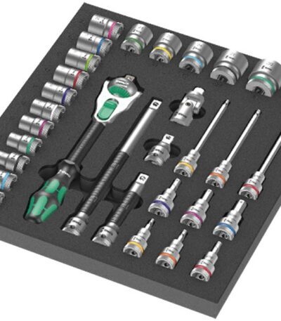 WERA  9722 Foam insert 8000 C Zyklop 1/2 ratchet set 1 Zyklop ratchet set, 31-pieces