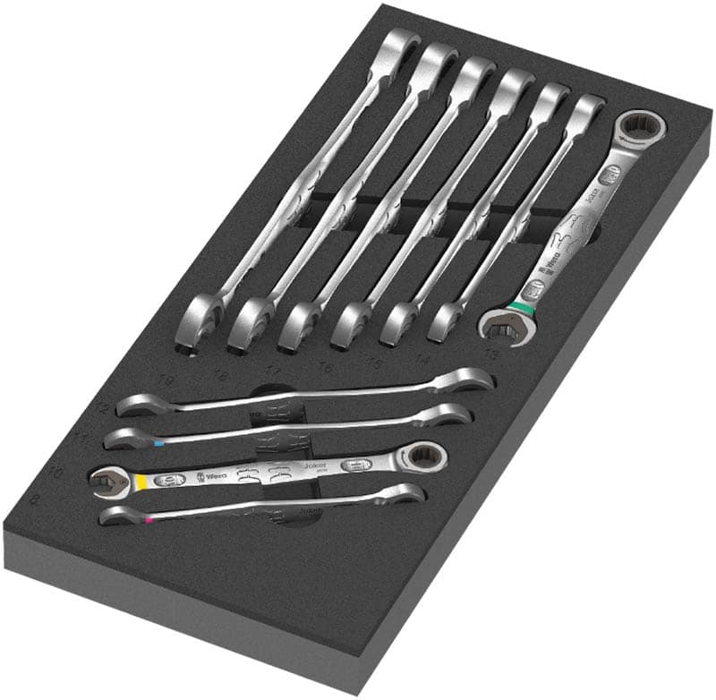 WERA 9730 Einlage 6000 Joker Set 1 Ring ratchet spanner set, 11-pieces