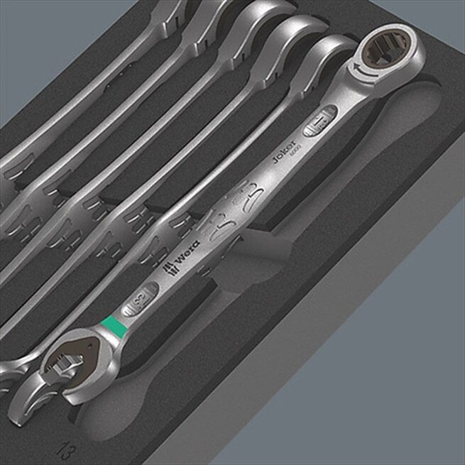 WERA 9730 Einlage 6000 Joker Set 1 Ring ratchet spanner set, 11-pieces