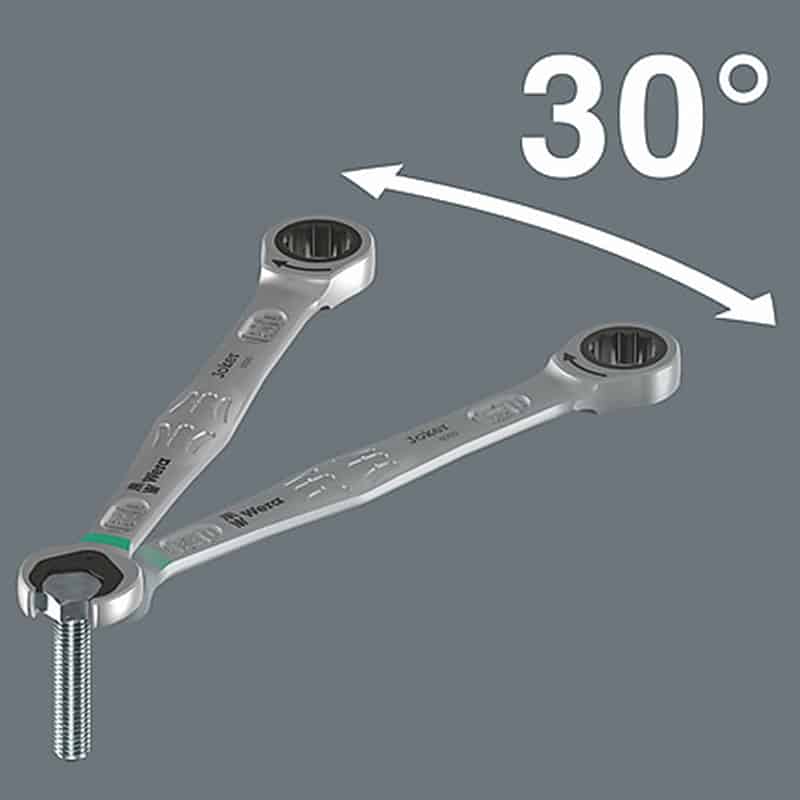 WERA 9730 Einlage 6000 Joker Set 1 Ring ratchet spanner set, 11-pieces
