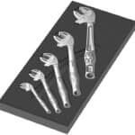 WERA 9732 Foam insert 6004 Joker set 1 self-setting spanner set, 5-pieces