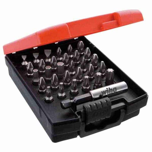 WIHA Standard bit set, 25 mm mixed, 31-pcs. 1/4 C 6.3 incl. box