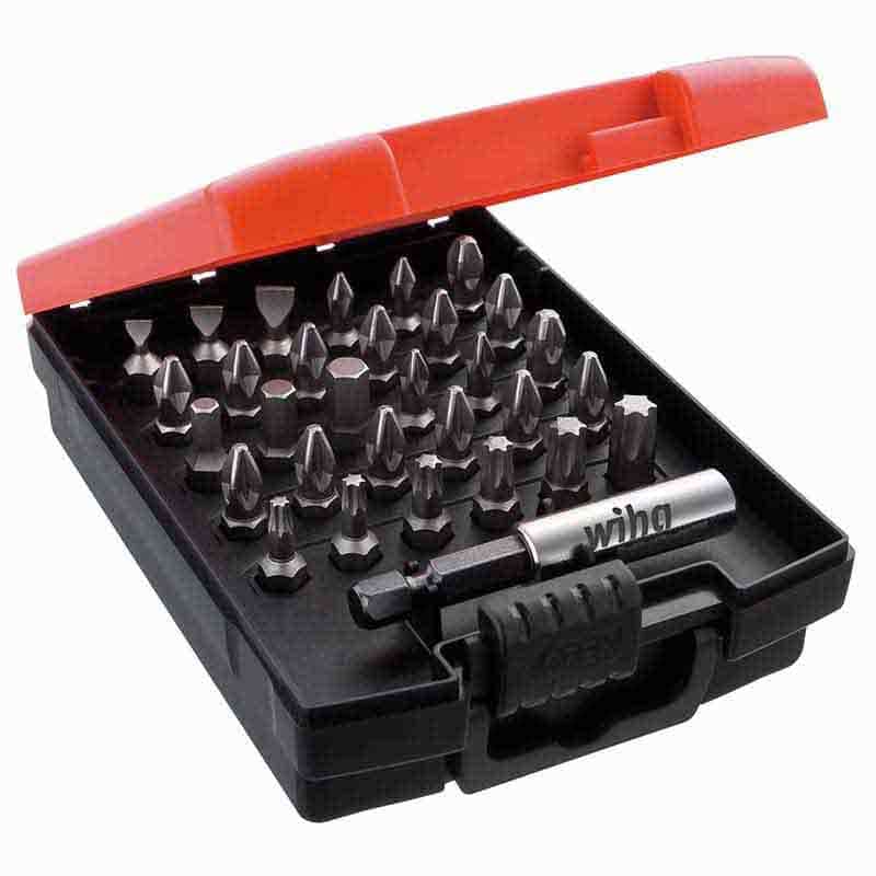 WIHA Standard bit set, 25 mm mixed, 31-pcs. 1/4 C 6.3 incl. box