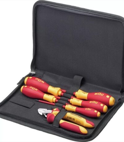 WIHA – Tool set electrician Screwdriver, diagonal cutters, 7-pcs. incl. tool pouch