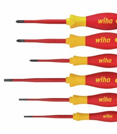 WIHA Screwdriver set SoftFinish® electric slimFix Slotted, Phillips, PlusMinus/Pozidriv 6-pcs.