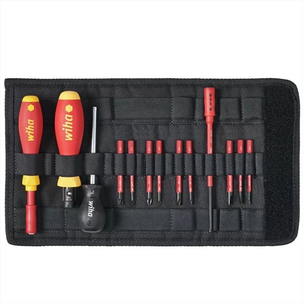 WIHA – Torque screwdriver set TorqueVario-electric Mixed, adjustable torque limit 0.8-5.0nm, 14 pc