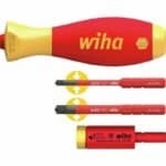 WIHA Torque set easyTorque adapter electric 2,0 Nm with slimVario® holder and SL/PZ slimBits, 4-pcs.