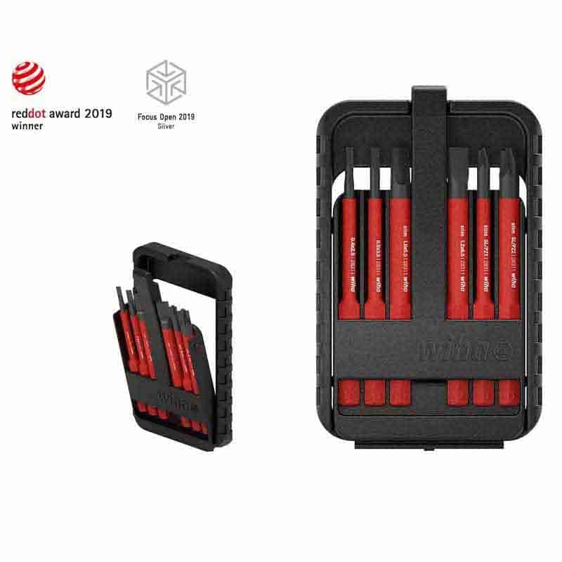 WIHA slimBit electric bit set Slotted, Phillips 6-pcs.