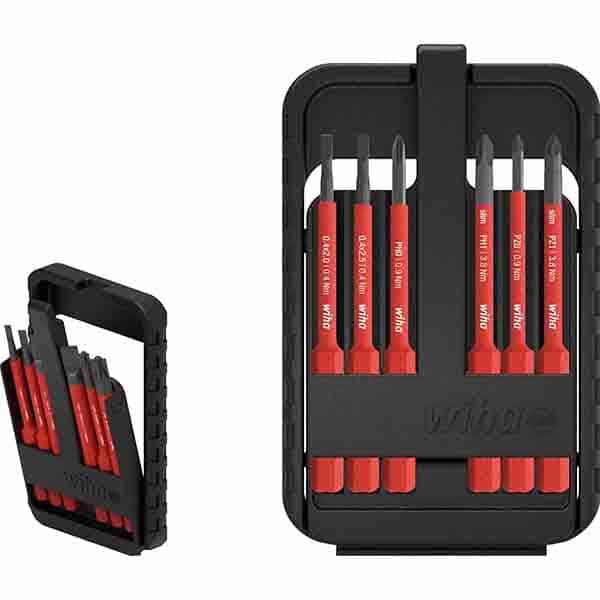 43160.jpg WIHA slimBit electric bit set Slotted, Phillips, Pozidriv 6-pcs.