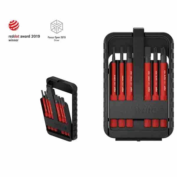 WIHA slimBit electric bit set Slotted, Phillips, Pozidriv 6-pcs.