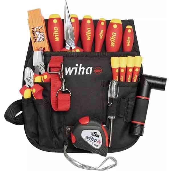WIHA Tool set electrician mixed,18-pcs. incl. belt pouch