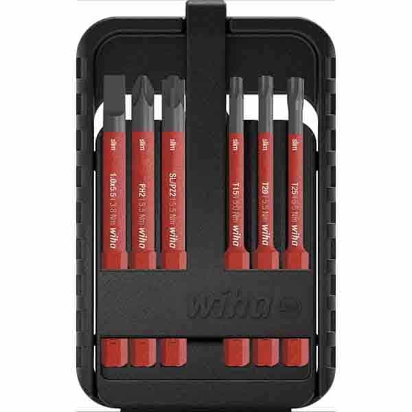 WIHA slimBit electric bit set Mixed 6-pcs.