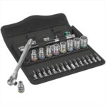 WERA - 8100 SA 7 Zyklop Metal Ratchet Set with push-through square, 1/4 drive, metric, 28 pieces