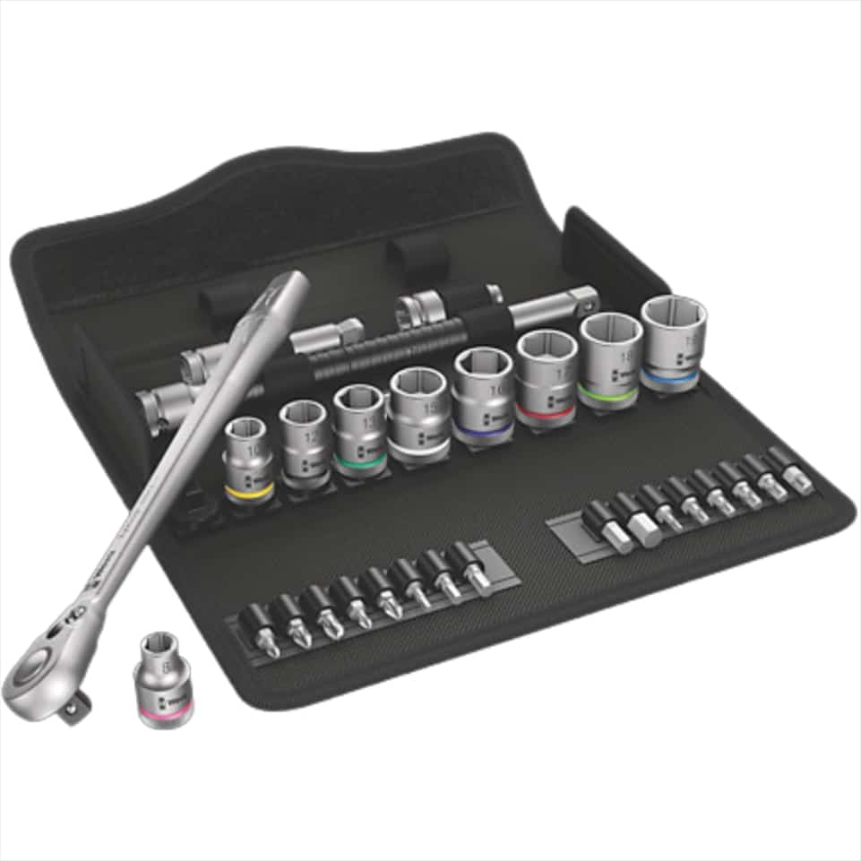 05004048001.jpg WERA - 8100 SB 8 Zyklop Metal Ratchet Set with switch lever, 3/8 drive, metric, 29 pieces - Image 1