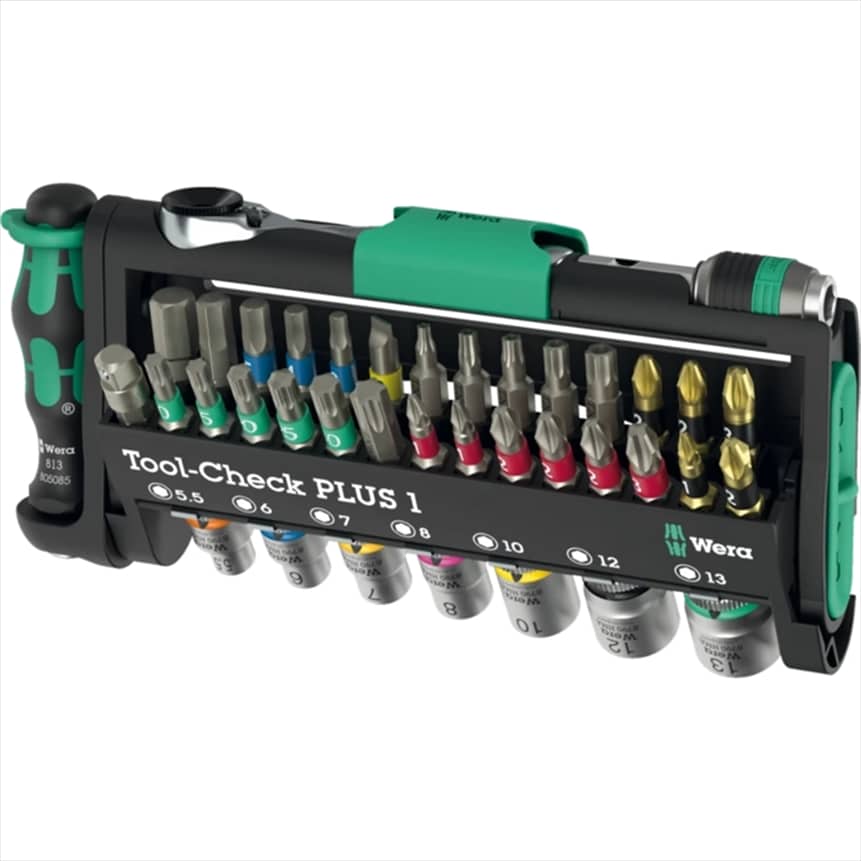 WERA - Tool-Check PLUS 1, 39 pieces assortment with ratchet + sockets - Image 1