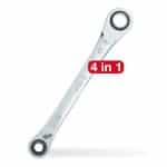 WIHA - Double ring ratchet wrench 4in1, 10/13/17/19 mm with only one tool