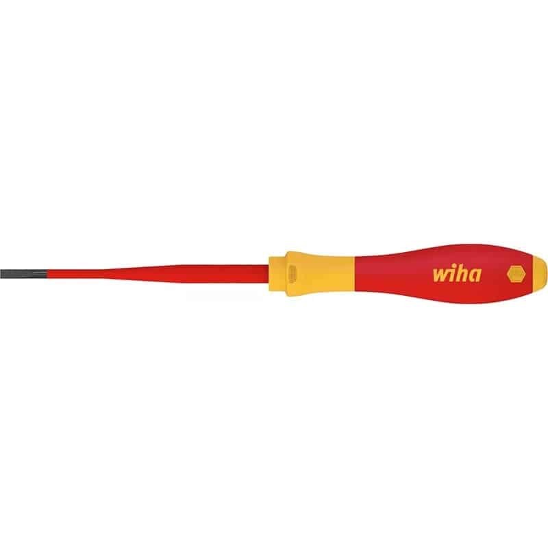WIHA - Screwdriver Slotted 3.5, 100mm SoftFinish VDE slimFix - Image 2