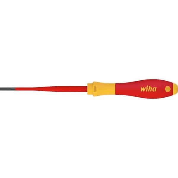 WIHA - Screwdriver Slotted 5.5, 125mm SoftFinish VDE slimFix